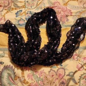 Joan Rivers Black Sequin Wrap